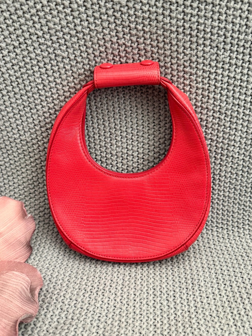 STAUD Goodnight Moon Mini Bag Red Rose
